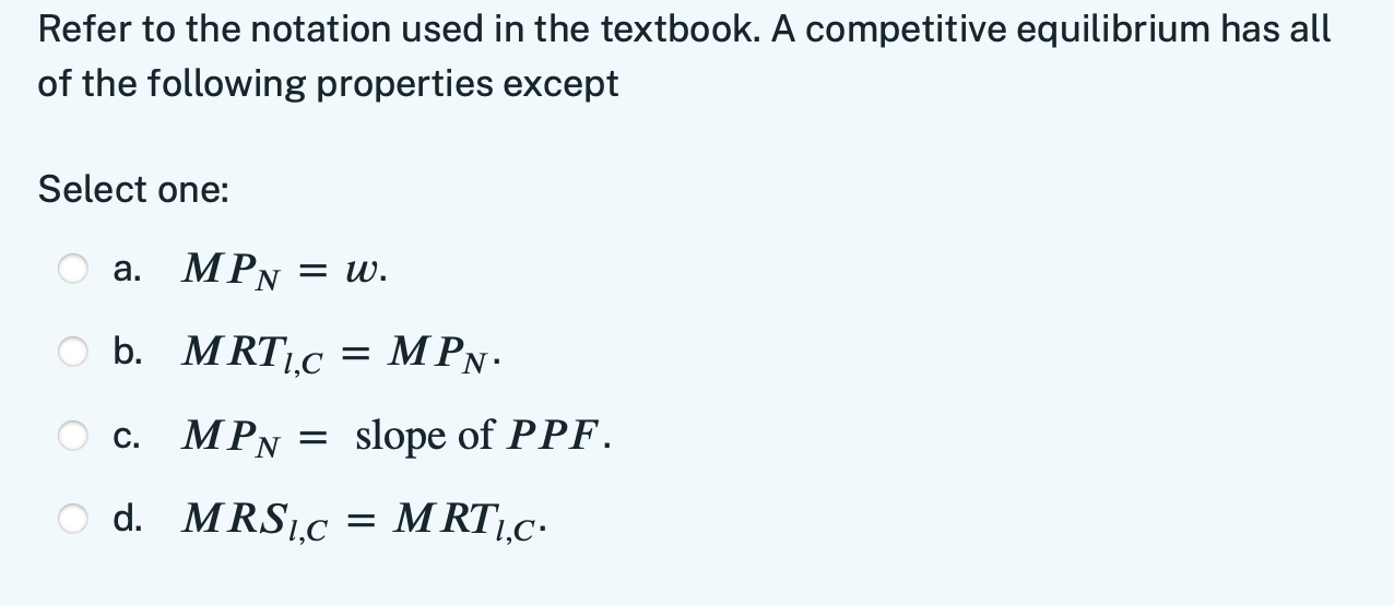 Solved Refer to the notation used in the textbook. A | Chegg.com