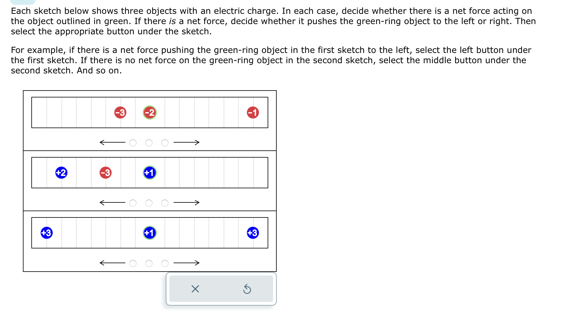 Solved Each sketch below shows three objects with an | Chegg.com