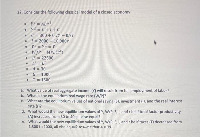 Solved 12. Consider the following classical model of a | Chegg.com