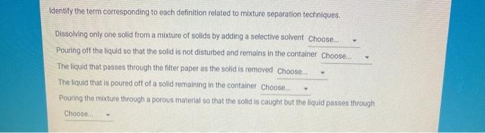 Solved Identify the term corresponding to each definition | Chegg.com