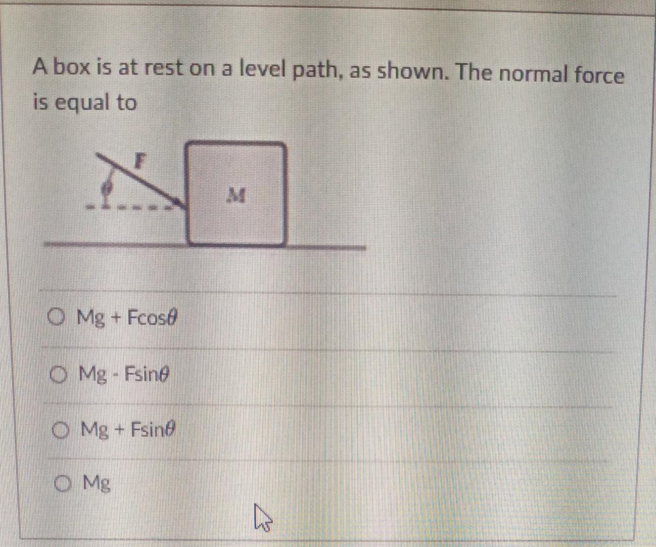 Solved A box is at rest on a level path, as shown. The | Chegg.com