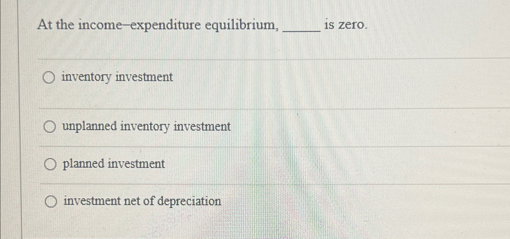 At the income-expenditure equilibrium, is | Chegg.com