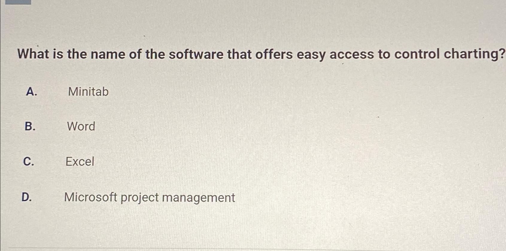Solved What is the name of the software that offers easy | Chegg.com