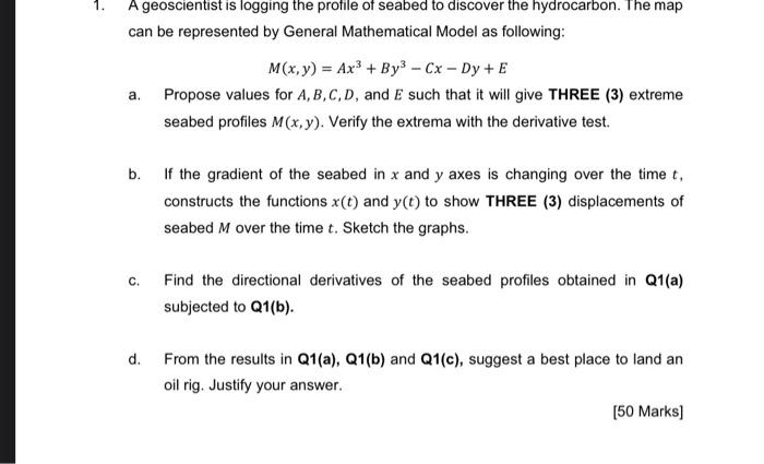 Solved A Geoscientist Is Logging The Profile Of Seabed To Chegg Com