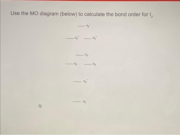 Solved Use the MO diagram (below) to calculate the bond | Chegg.com