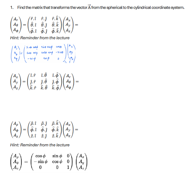 Solved Find the matrix that transforms the vector vec(A) | Chegg.com
