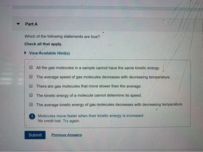 Solved Part A Which of the following statements are true?