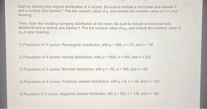 Solved Start by drawing the original distribution of X | Chegg.com