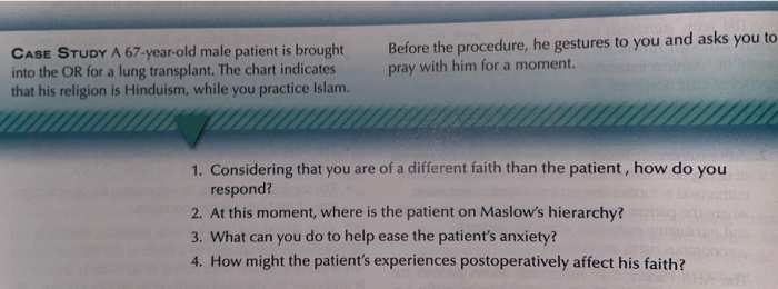 Solved CASE STUDY A 67-year-old male patient is brought into | Chegg.com