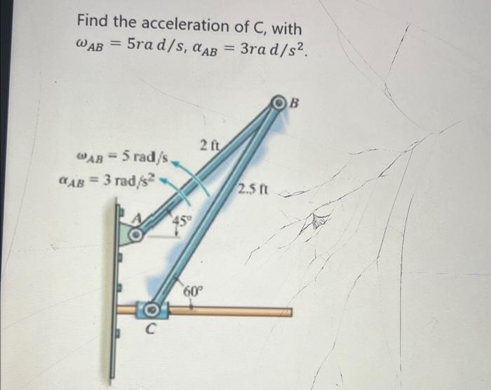 Solved Find the acceleration of C, with | Chegg.com