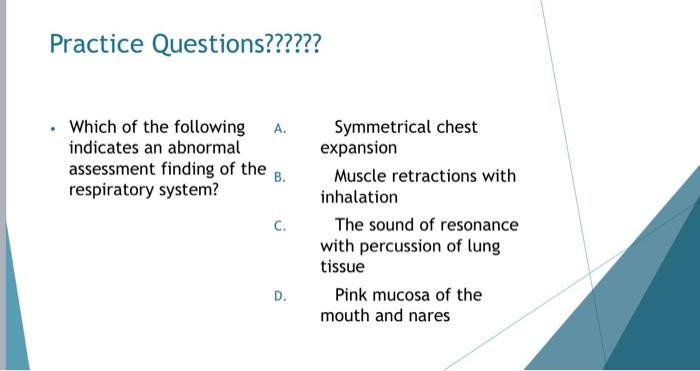 Solved Practice Questions?????? - Which Of The Following | Chegg.com