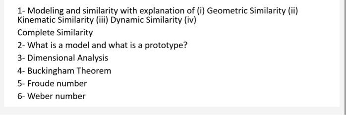 Solved 1- Modeling And Similarity With Explanation Of (i) | Chegg.com ...