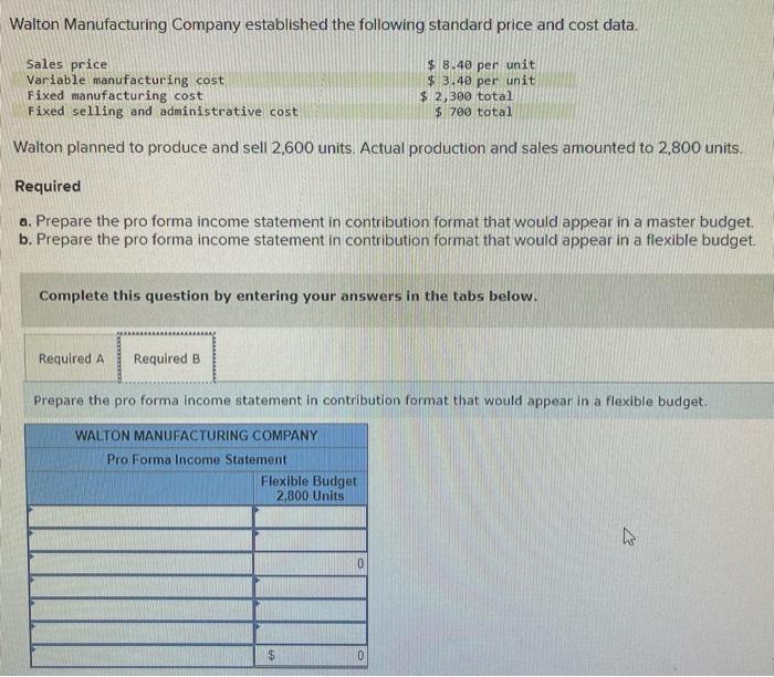 Solved Walton Manufacturing Company established the