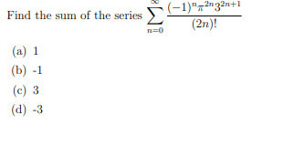 Solved Find the sum of ﻿the series | Chegg.com