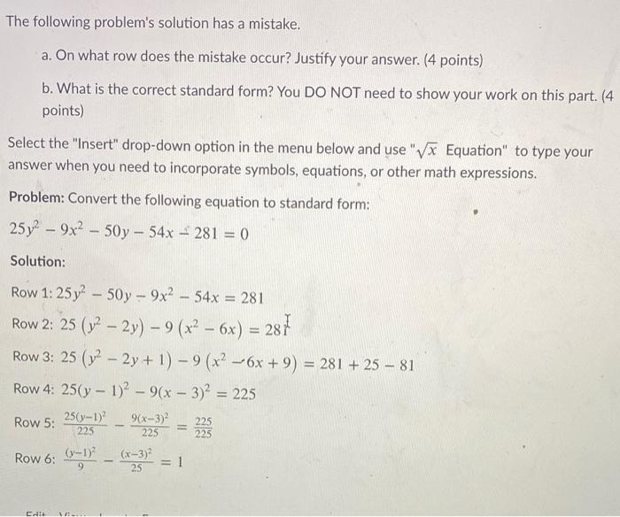 Solved Match each Conic with its locus definition. Circle