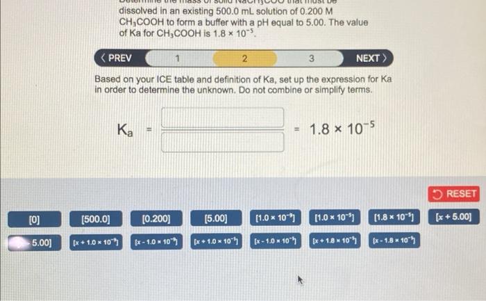 Solved Determine the mass of solid NaCH,COO that must be | Chegg.com