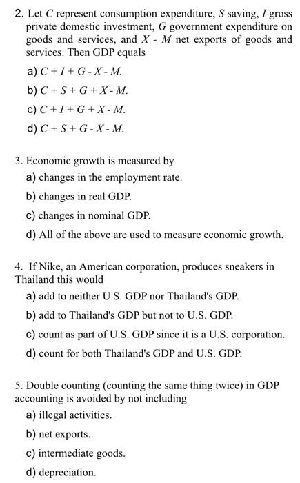 Solved 2. Let C represent consumption expenditure, S saving, | Chegg.com