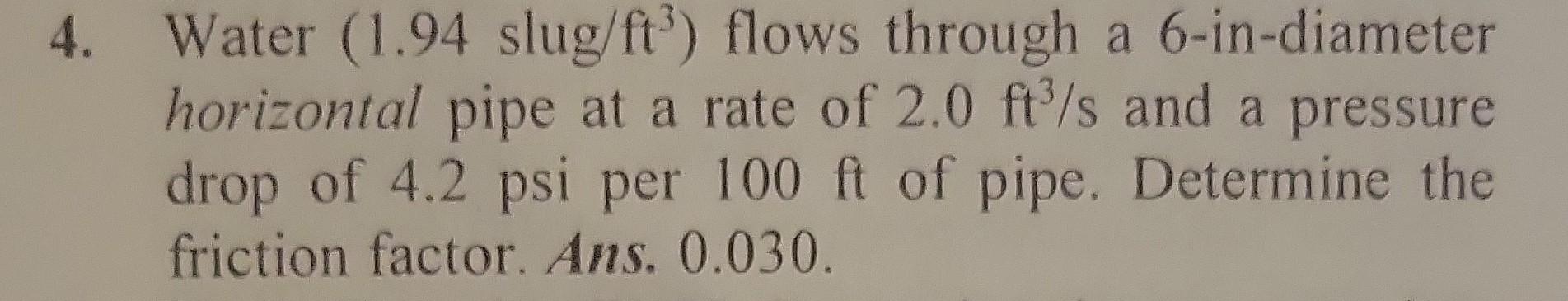 Solved Water 1 94 Slug ft3 Flows Through A 6 in diameter Chegg solved-water-1-94-slug-ft3-flows-through-a-6-in-diameter-chegg