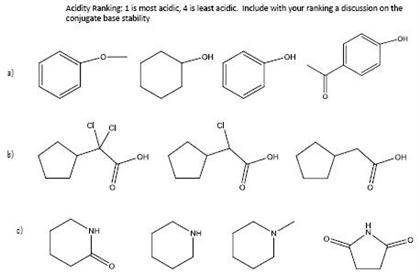 Solved: Acidity Ranking: 1 Is Most Acidic, 4 Is Least Acid... | Chegg.com
