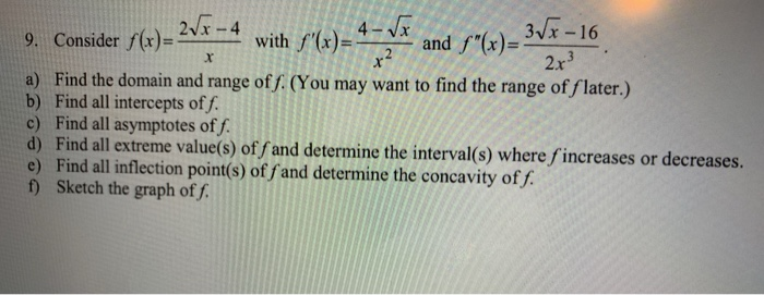 Solved 9 Consider F X 20 X 4 With F X 4 X And F Chegg Com