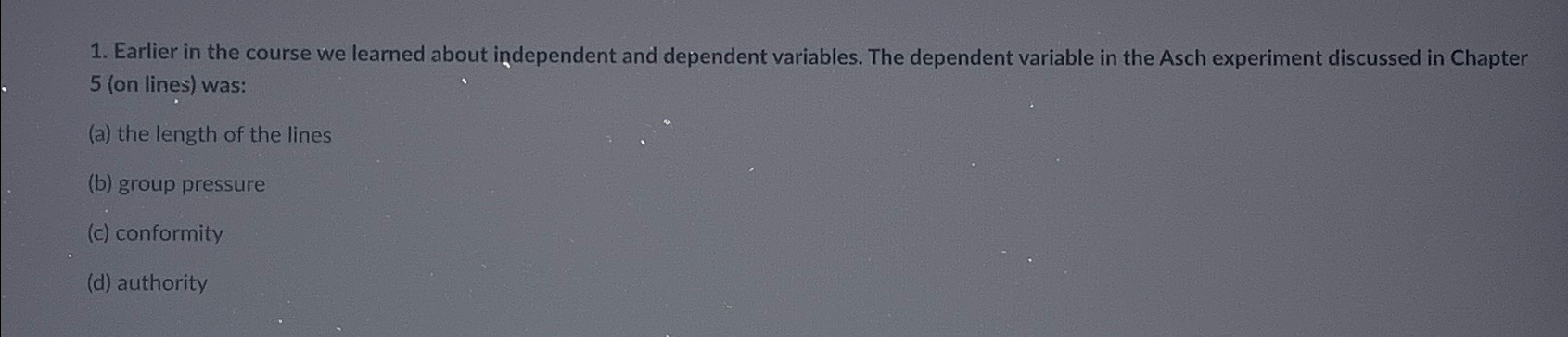 Solved Earlier in the course we learned about independent | Chegg.com