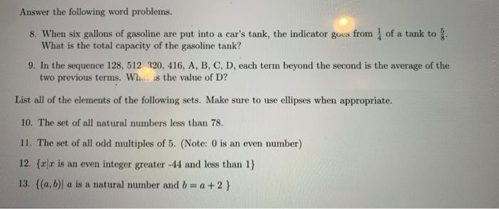 Solved Answer the following word problems. 8. When six | Chegg.com