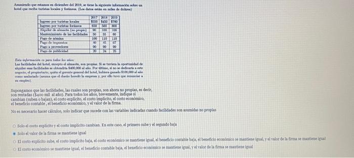 Fila injermacide os pers ilabr hes atis. su rophlor) Suponpmos que las facilidades, las cuales son proplas, soo ahora no pro