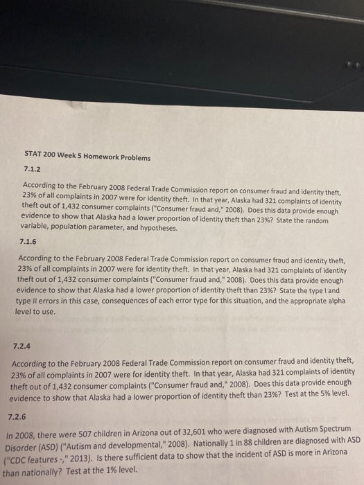 Stat 200 week 2 homework problems image