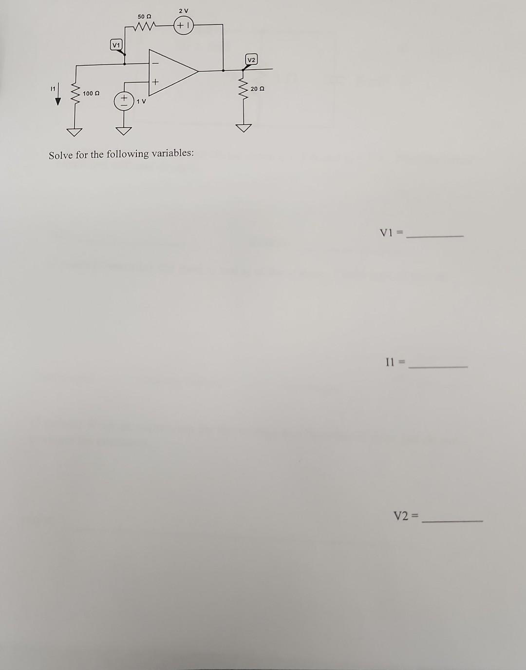 Solve For The Following Variables: | Chegg.com