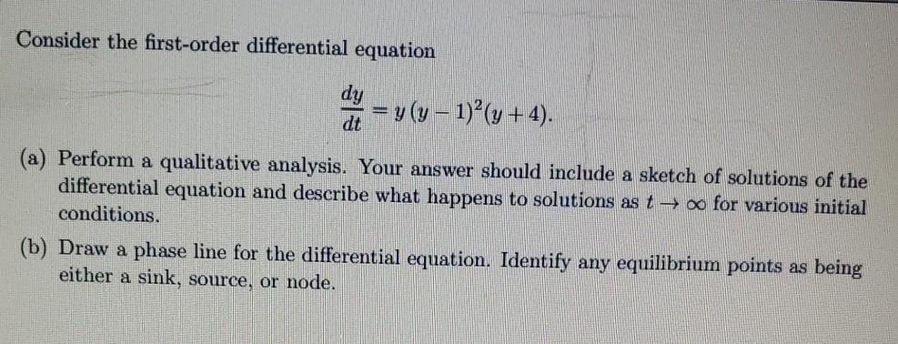 Solved Consider the first-order differential equation dy = | Chegg.com