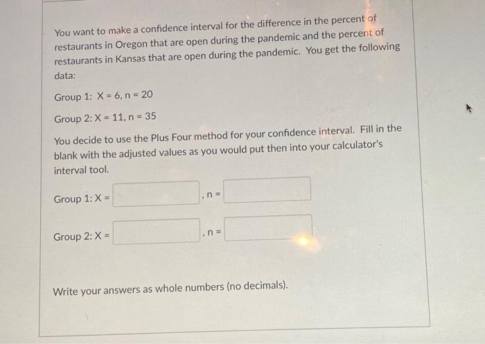 Solved You want to make a confidence interval for the | Chegg.com