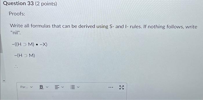 Proofs: Write all formulas that can be derived using | Chegg.com