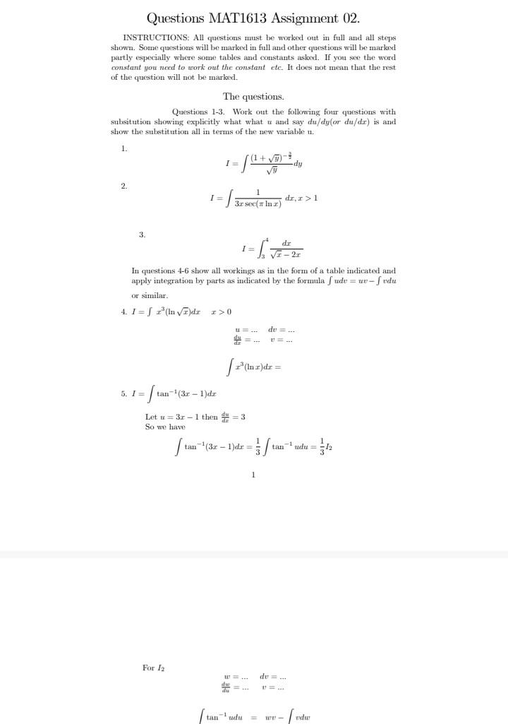 Solved INSTRUCTIONS: All questions must be worked out in | Chegg.com