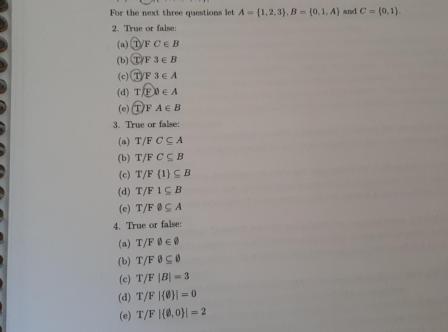 Solved For The Next Three Questions Let A = {1,2,3}, B = {0, | Chegg.com