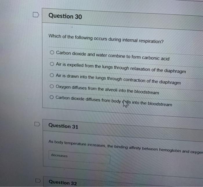 Solved Question 33 The pH of the blood will decrease as: O | Chegg.com