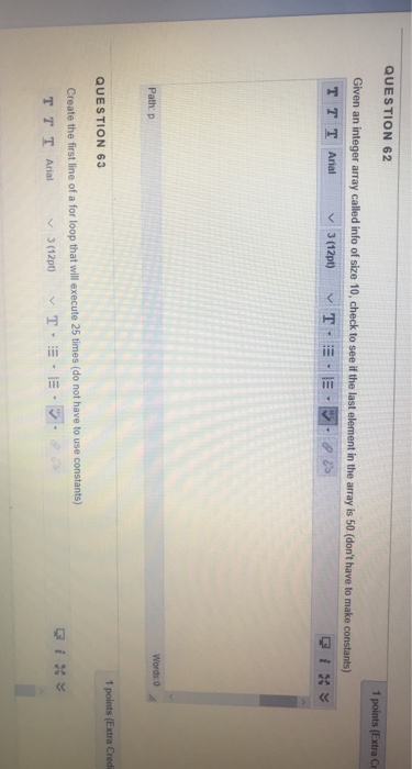 Solved QUESTION 60 1 point Declare an array of size 5 that | Chegg.com