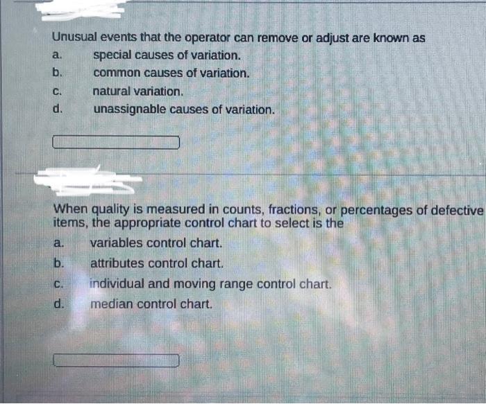 Solved Unusual events that the operator can remove or adjust | Chegg.com