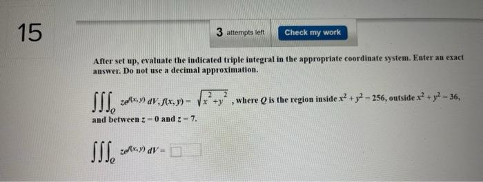 Solved 6 3 attempts ten Check my work + Find the center of | Chegg.com