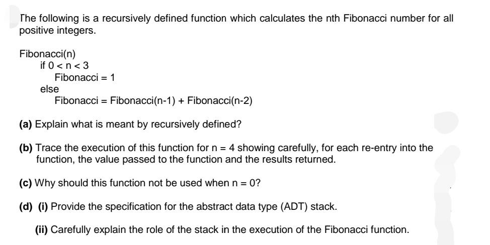 if fibonacci number is defined recursively as