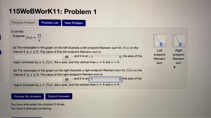 Solved 115WeBWork11: Problem 1 Previous Problem Probler List | Chegg.com