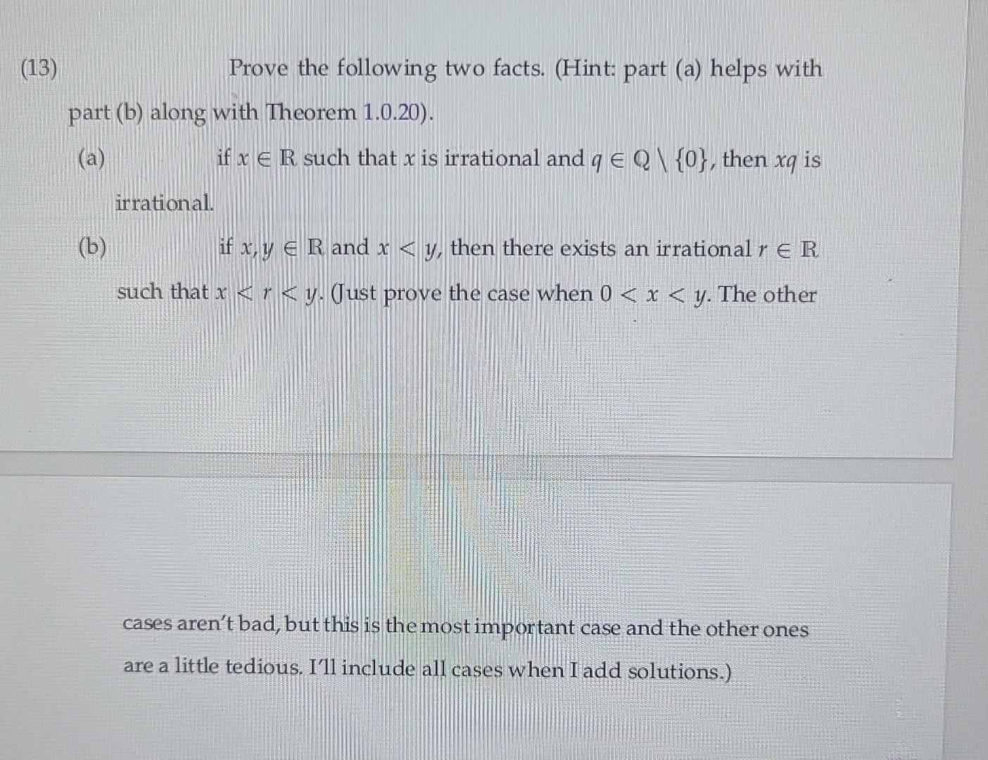 Solved This is a question on real analysis. Please answer | Chegg.com