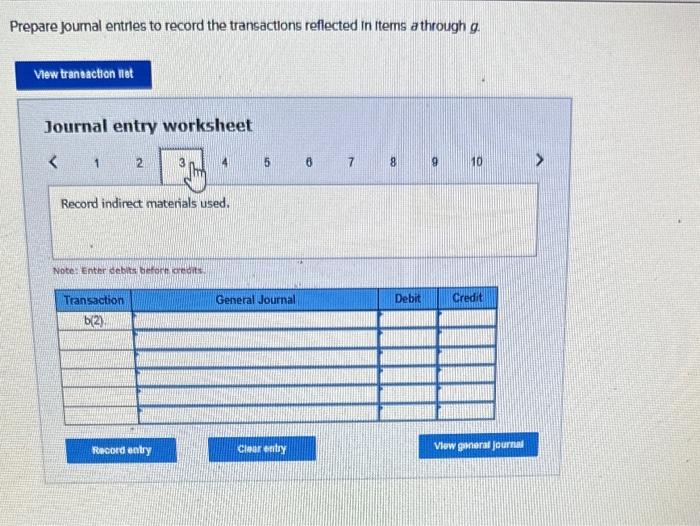 Solved Prepare Journal entries to record the transactions