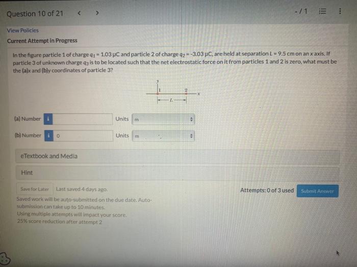 Solved In the figure particle 1 of charge q1=1.03μC and | Chegg.com