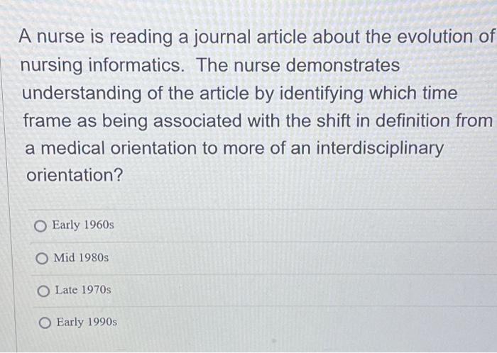 current literature in nursing