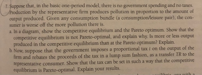 Solved 7. Suppose that, in the basic one-period model, there | Chegg.com