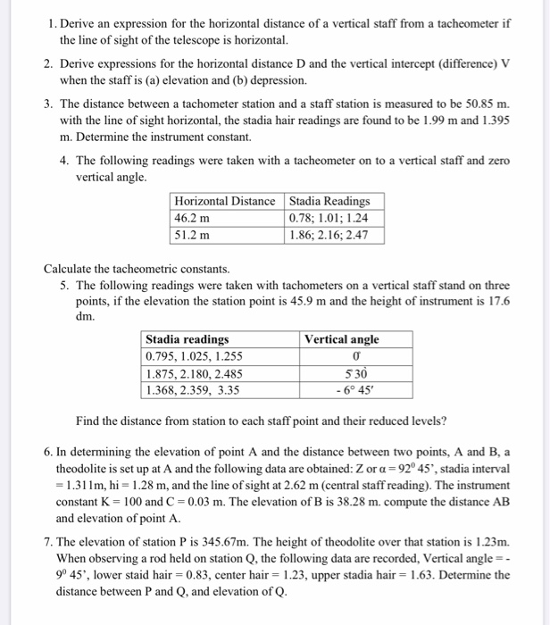 Solved 1 Derive An Expression For The Horizontal Distanc Chegg Com