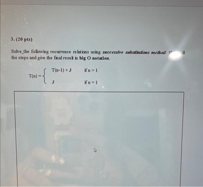 Solved Solve_the Following Recurrence Relations Using | Chegg.com