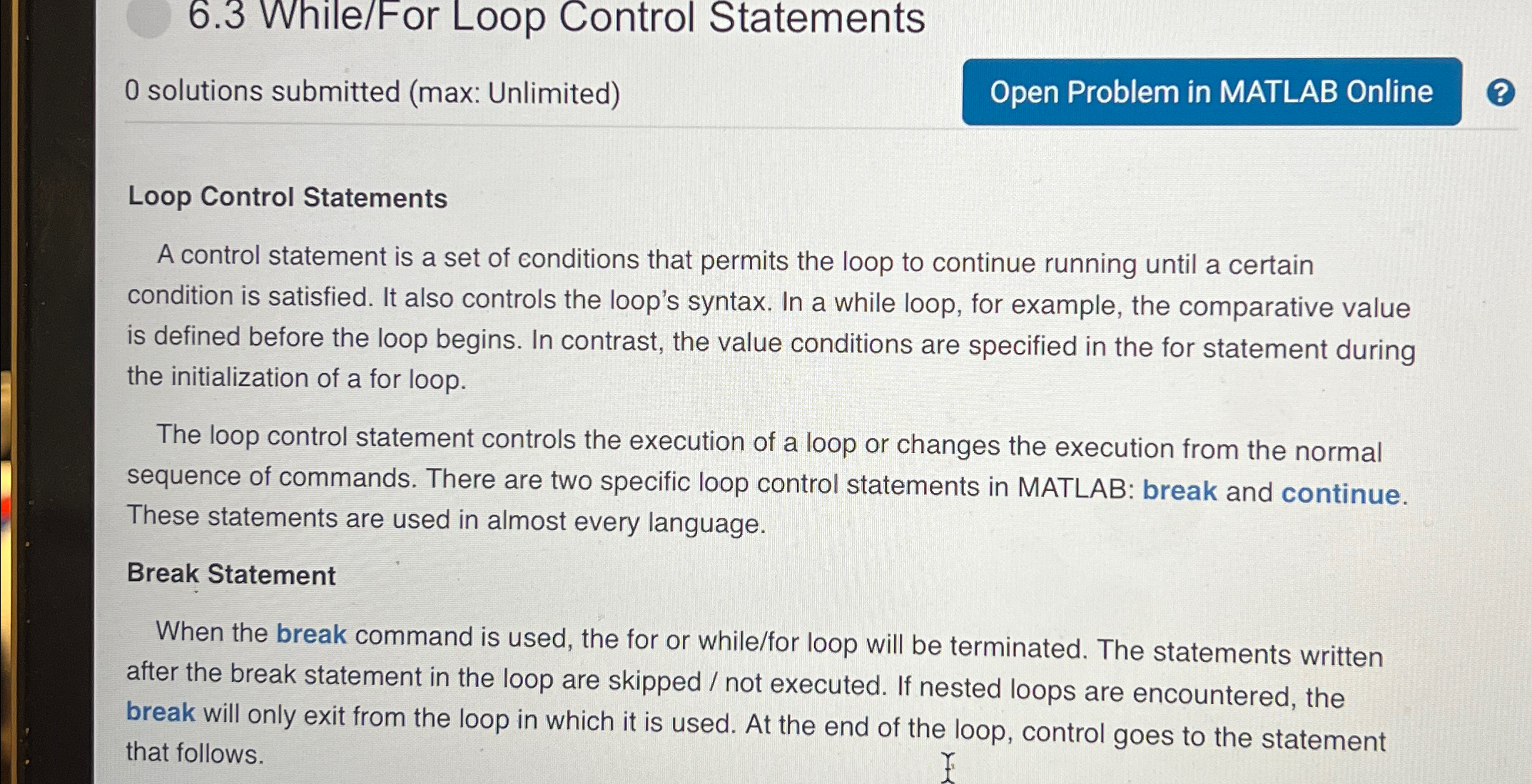 Solved 6.3 ﻿While/For Loop Control Statements0 ﻿solutions | Chegg.com