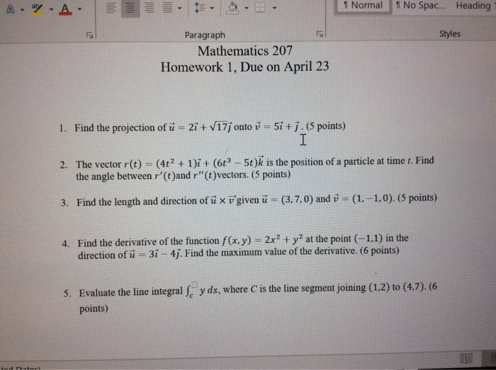 Solved Asya 1 Normal 1 No Spac Heading E Paragrap Chegg Com