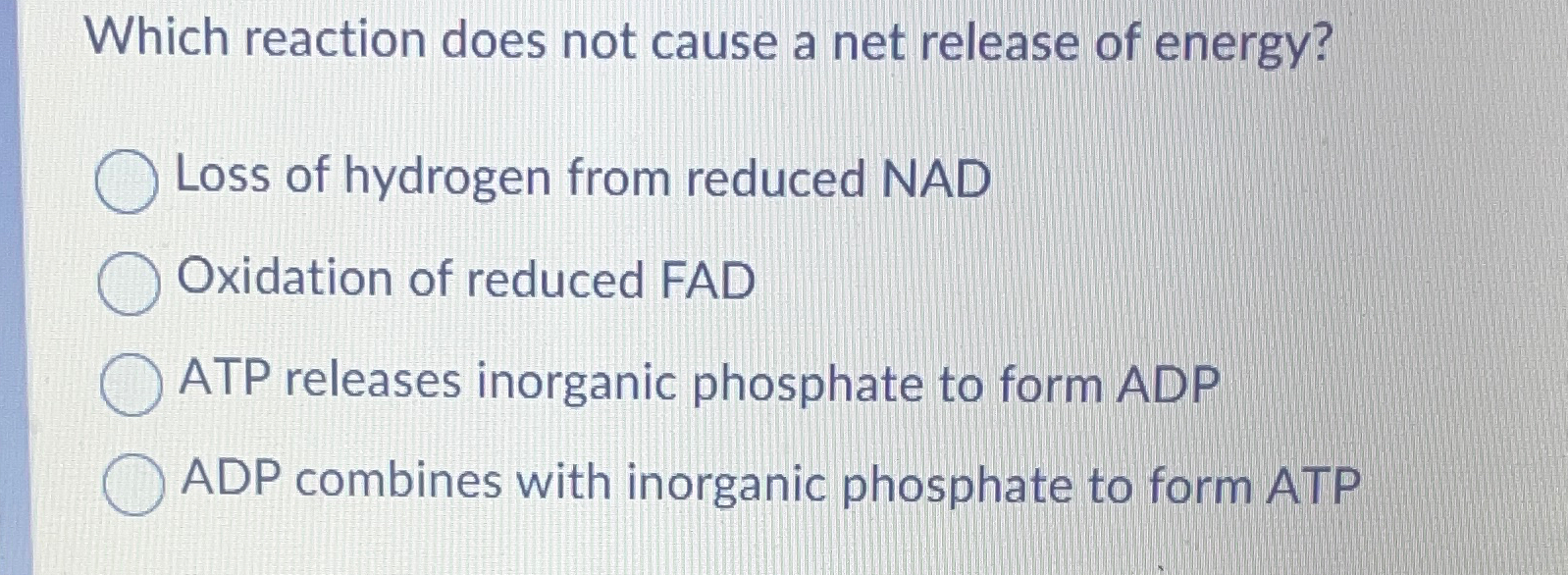 Solved Which reaction does not cause a net release of | Chegg.com